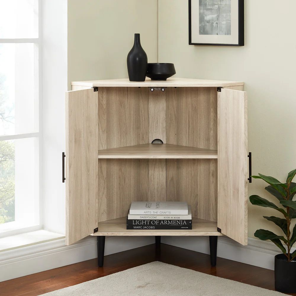 Nora 30" 2-Door Corner Accent Cabinet