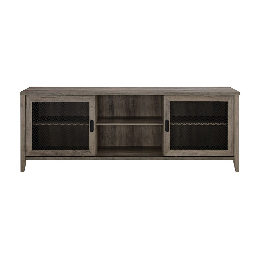 Arthur 70" Industrial Sliding Mesh Door TV Stand