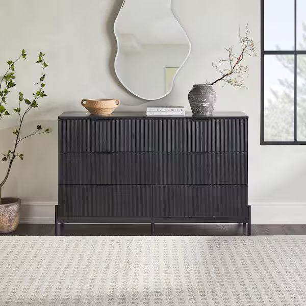 Reeded Modern 6-Drawer Dresser