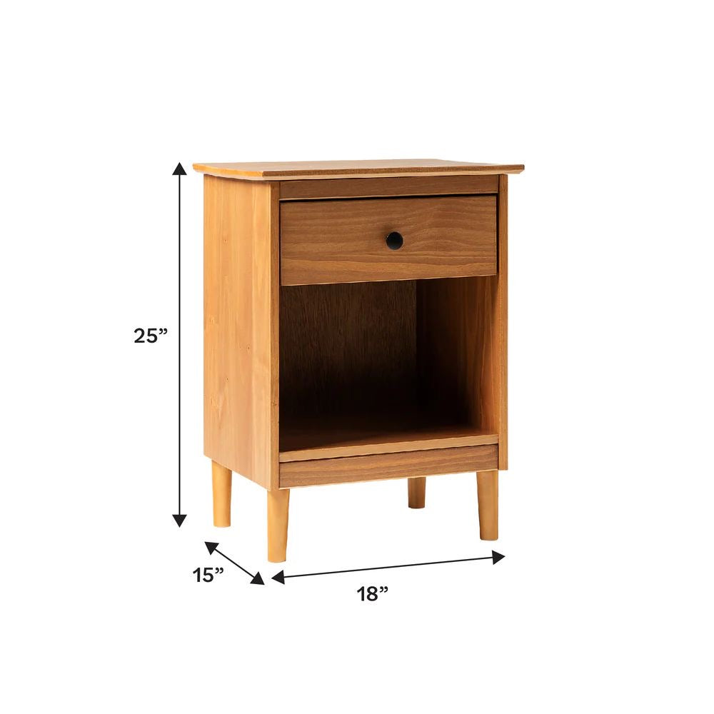Set of 2 Spencer Solid Transitional Wood Nightstand