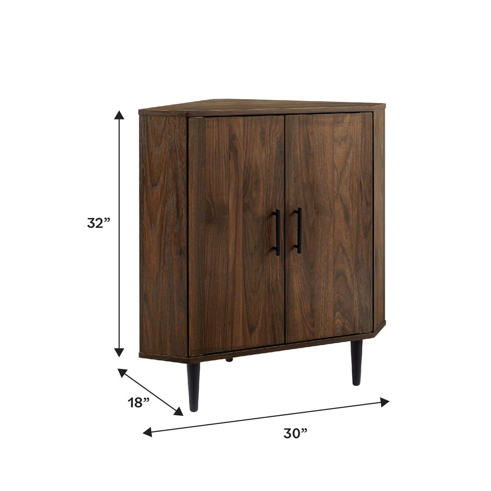 Nora 30" 2-Door Corner Accent Cabinet