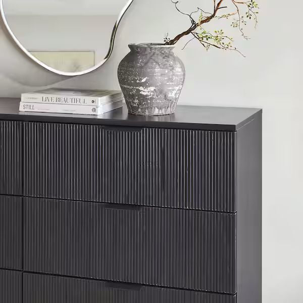 Reeded Modern 6-Drawer Dresser