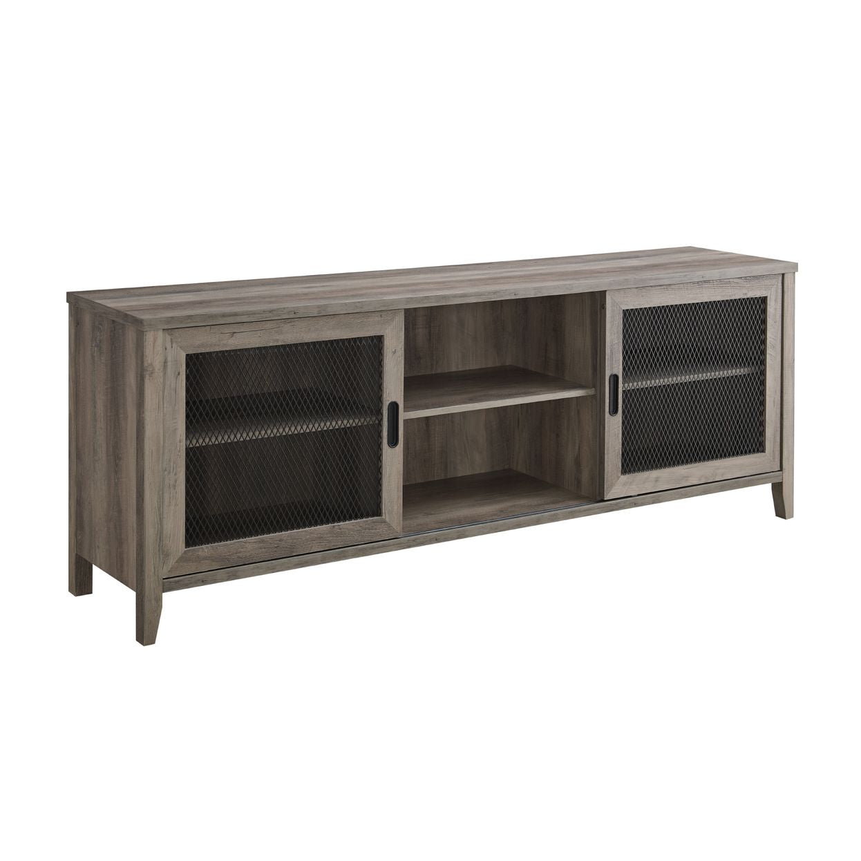 Arthur 70" Industrial Sliding Mesh Door TV Stand