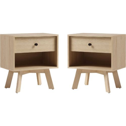 Set of Nightstands in Coastal Oak Finish