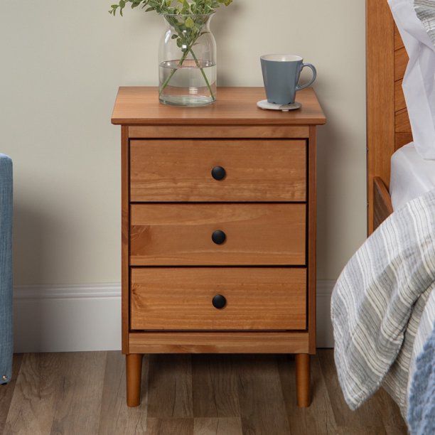 Set of 2 Madeline 3-Drawer Nightstand