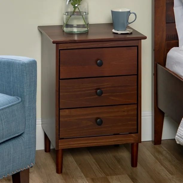 Set of 2 Madeline 3-Drawer Nightstand