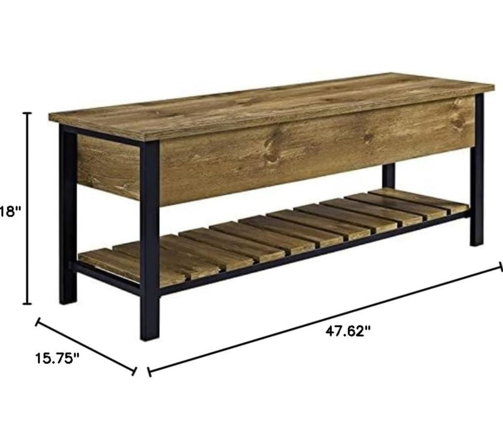 48” Modern Farmhouse Storage Bench