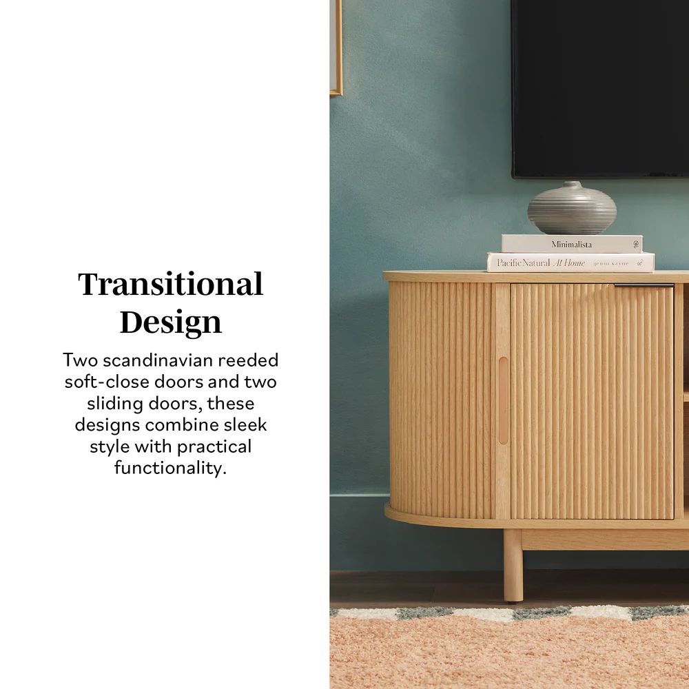 Chloe Modern Reeded TV Stand