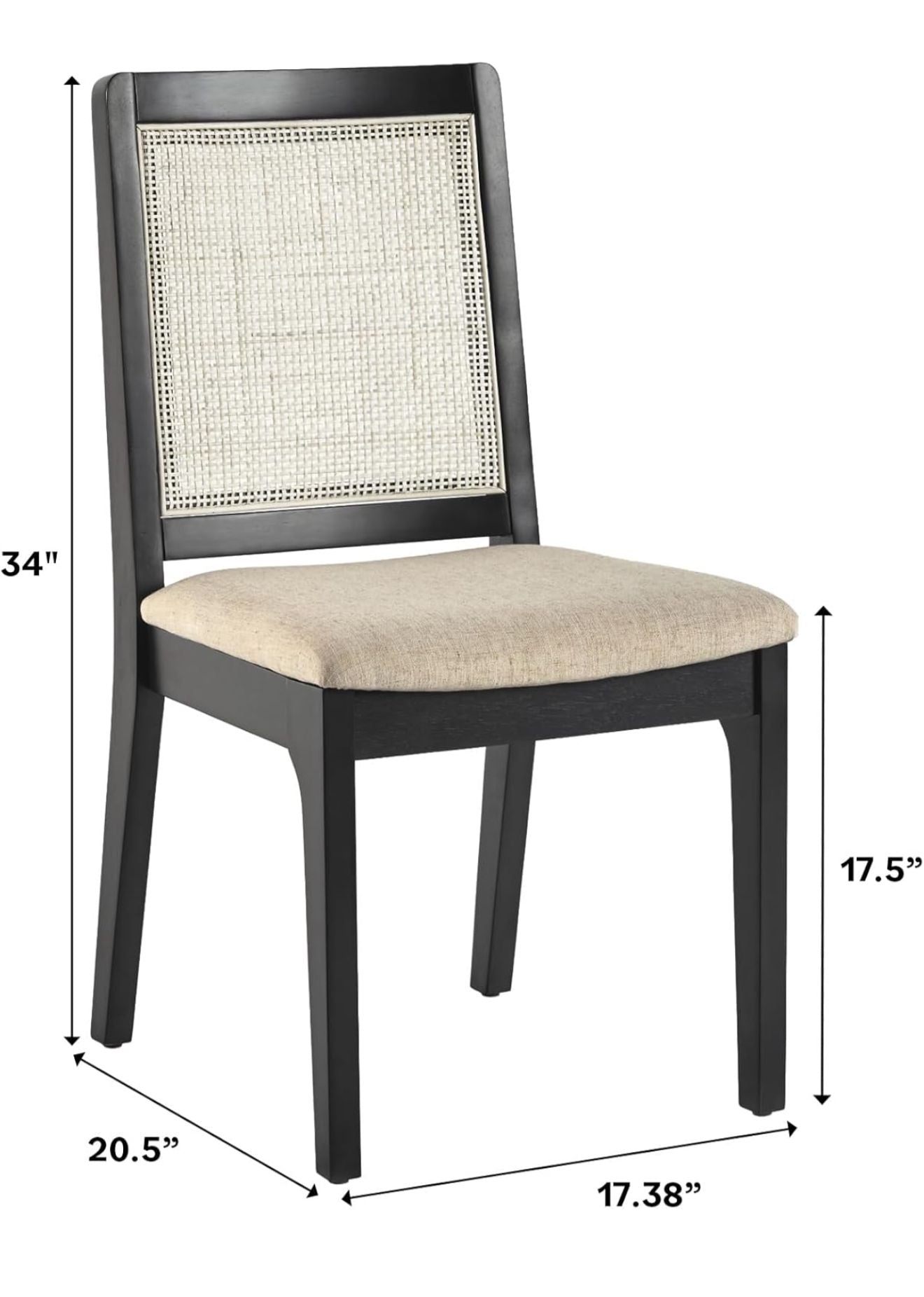 Set of 6 Solid Wood Catalina Dining Chairs