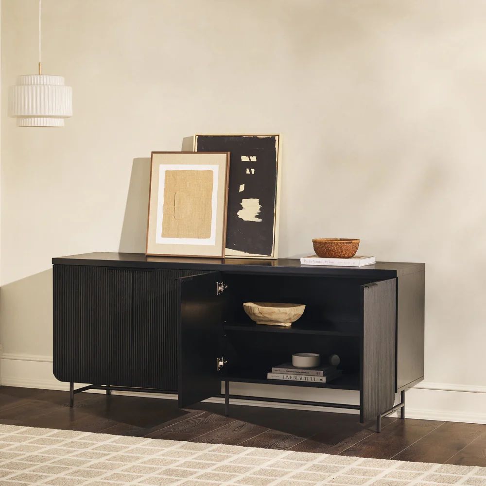 Reema Scandinavian Sideboard & TV Stand - Black