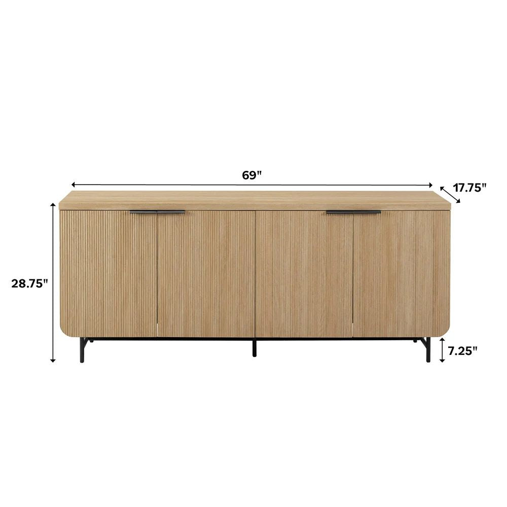 Reema Scandinavian Sideboard & TV Stand - Black