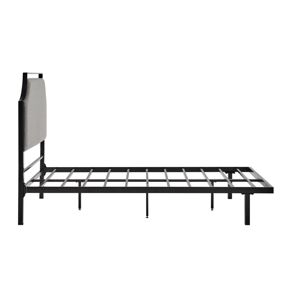 Upholstered Metal Queen Bed Frame