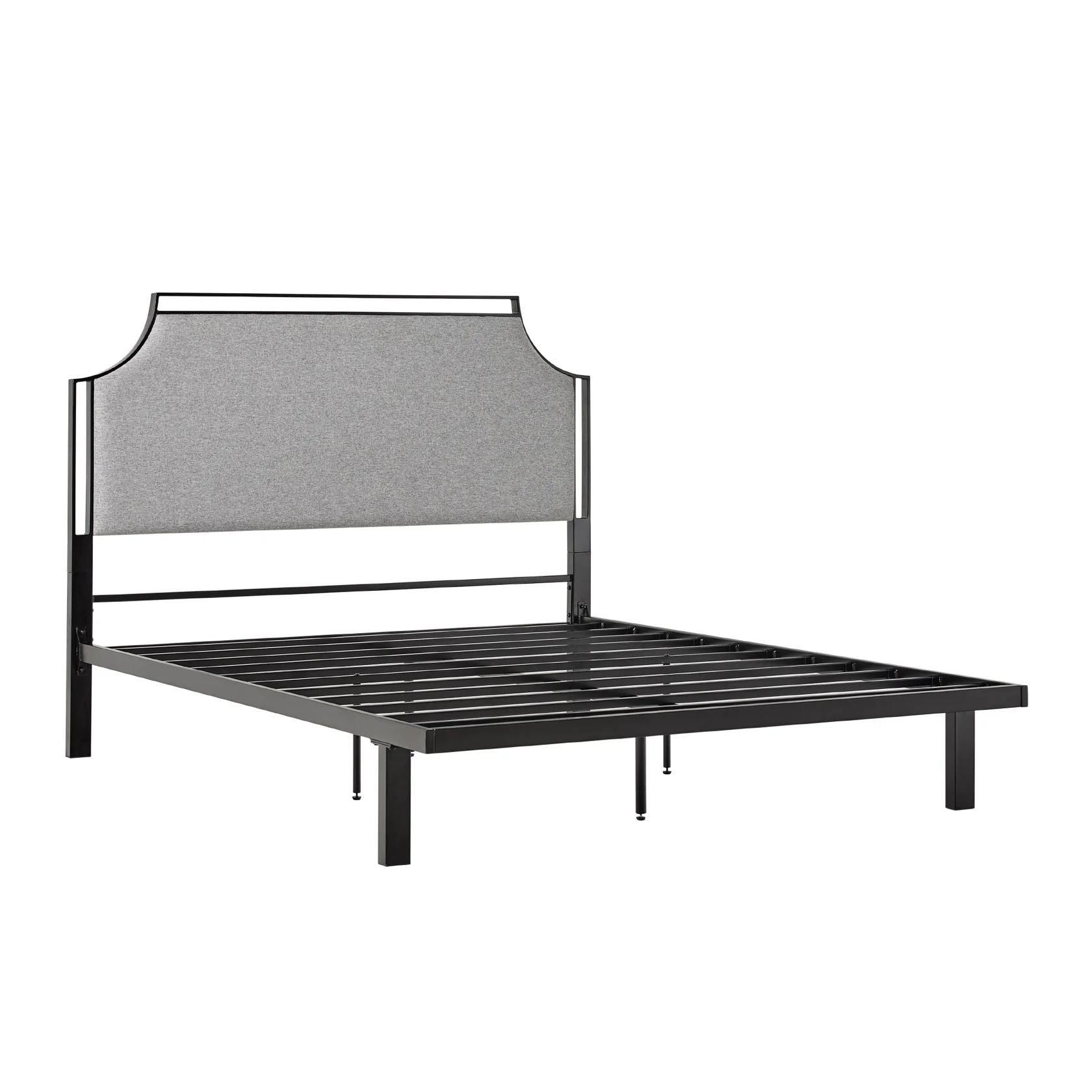 Upholstered Metal Queen Bed Frame