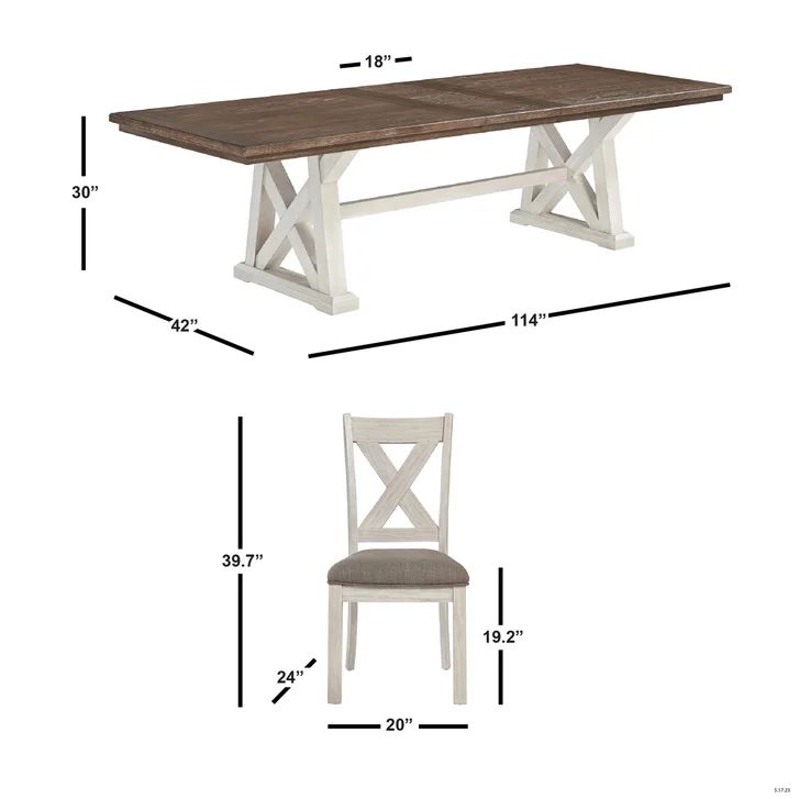 Newport 9-piece Expandable  Dining Table Set