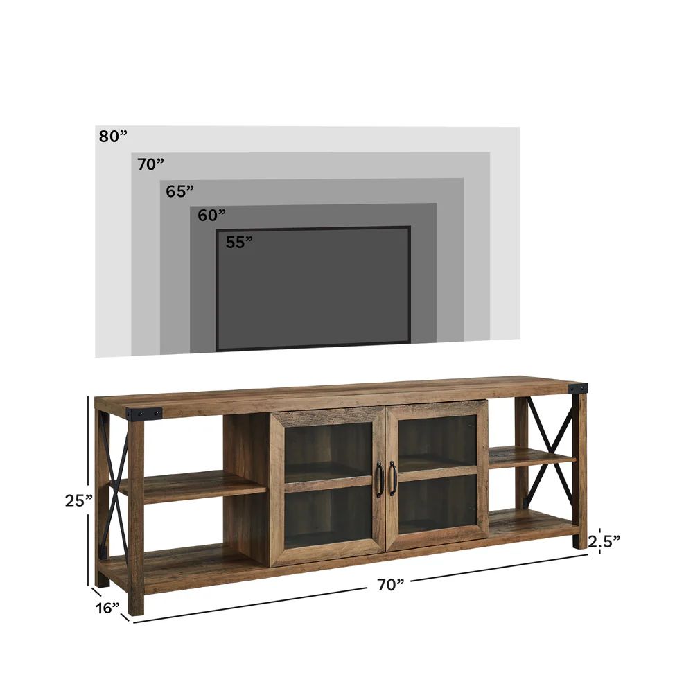 70” Metal X TV Stand