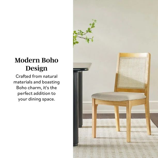 Set of 6 Catalina Solid Wood Dining Chairs - Natural
